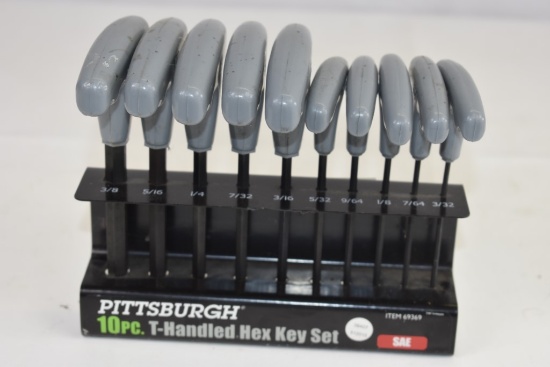 Pittsburgh 10 Piece T Handle SAE Hex Key Set