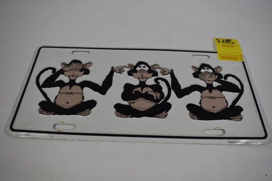 Monkey License Plate