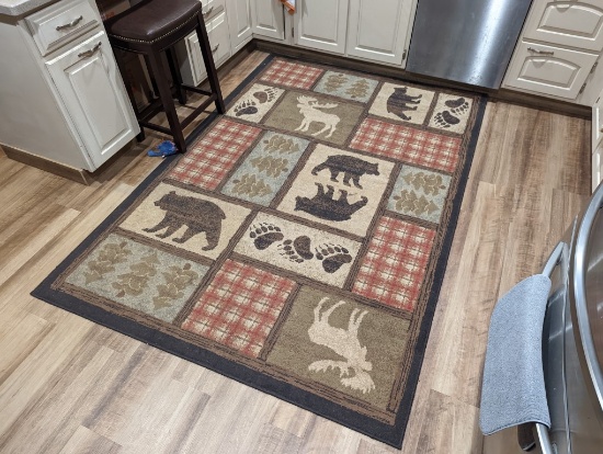 Moose and Bear Rug