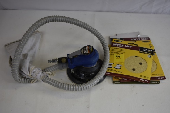 Central Pneumatic Air Palm Sander with Pads