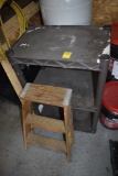3 Tier Plastic Shelf with Step Ladder