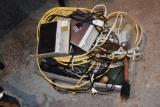 Box with Electrical Cords and Plug In Intercom System