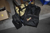 Box of Three Suitcases and a Cooler