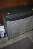 Two Tier Enclosed Plastic Shelf Unit