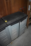 Two Tier Enclosed Plastic Shelf Unit