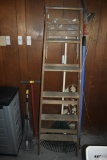 Step Ladder and Garden Tools
