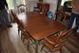 Nichols and Stone Dining Room Table with Six Chairs