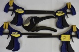 4 Irwin Quick Grip Clamps and Husky Tubing Cutter