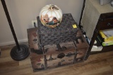Decorative Trunk, Fake Wicker Basket and Decorative Pumpkin