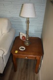 Two End Tables with Matching Lamps
