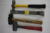 3 Hammers and Pry Bar