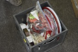 Milk Crate of Christmas Items