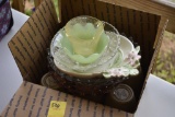 Box of Five Candy Dishes and Five Coffee Mugs