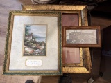 4 Decorative Pictures and Decorative Bowl