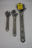 3 Crescent Wrenches
