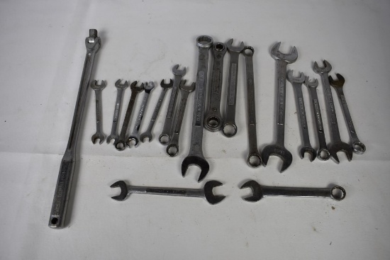18 Misc Wrenches and a Breaker Bar