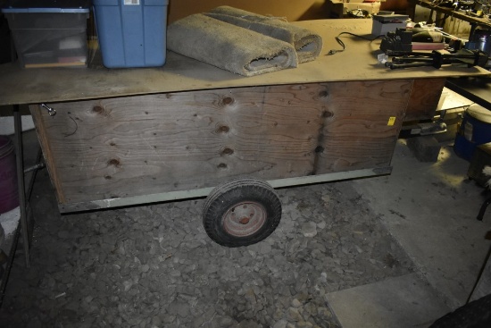 Homemade Wooden Lawn Trailer