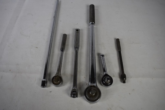 3 Rachets, Two Breaker Bars and One 1/2" Drive Extension