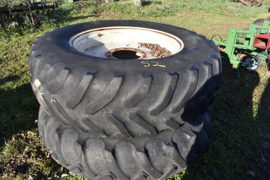 2 Goodyear 18.4R32 Tires on 10 Lug Rims
