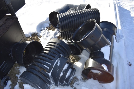 Group of Drain Pipe Connectors and Elbows