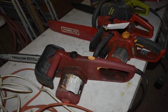 Two Electric Chainsaws