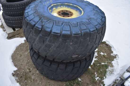2 Armstrong 18.4-16.1 Tires on 8 Lug Rims
