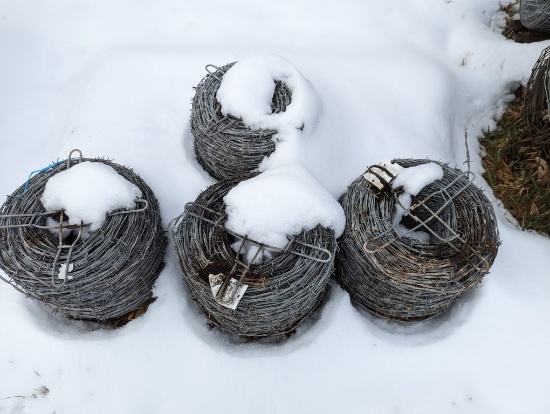 4 Rolls of Barbed Wire