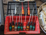 Group of 12 Wera Screw Drivers in Tool Box