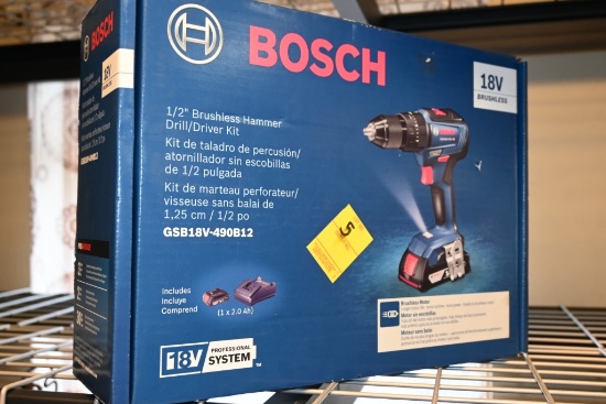 Bosch 18V 1/2" Brushless Hammer Drill Driver Kit