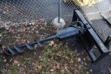 Mower Quick Attach Post Hole Auger Fabricated to fit on Vermeer, Ditch Witch and Toro Walk Behind Sk