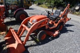 Kubota BX24 Mower Backhoe Loader Tractor