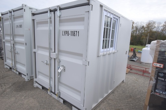 Shipping Container Security Office with Window and Side Door