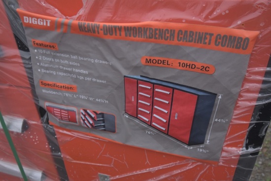 Diggit 10 Drawer Tool Box with Two Doors