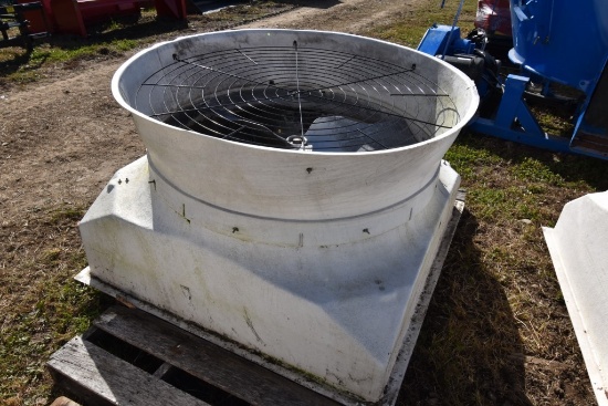 5' x 5' Poly Barn Fan With Electric Motor With Shield and Louver