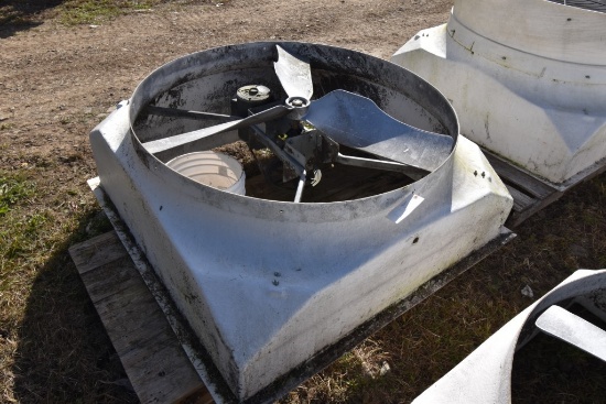 5' x 5' Poly Barn Fan With Electric Motor With Shield and Louver
