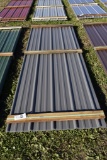 25 Pieces of 10' Sections of Gray Corrugated Metal Paneling