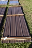 32 Pieces of 10' Sections of Brown Corrugated Metal Paneling