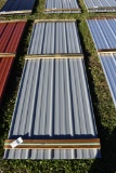 24 Pieces of 10' Sections of Gray Corrugated Metal Paneling