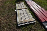 25 Pieces of 10' Sections of White Corrugate Metal Paneling