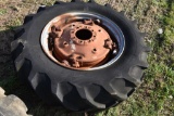 Firestone 14.9-28 Tractor Tire on 8 Lug Rim