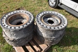 4 Galaxy hulk 33 x 12-16 Used Skid Steer Tires on 8 Lug Rims