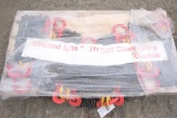 8 Unused 5/16 7' G80 Double Chain Slings