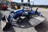 New Holland Boomer 1030 Loader with Snow Blower and Mower Deck