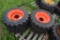 Set of 4 Forerunner 10-16.5 Skid Steer Tires on 8 Lug Rims