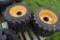Set of 4 Forerunner 10-16.5 Skid Steer Tires on 8 Lug Rims