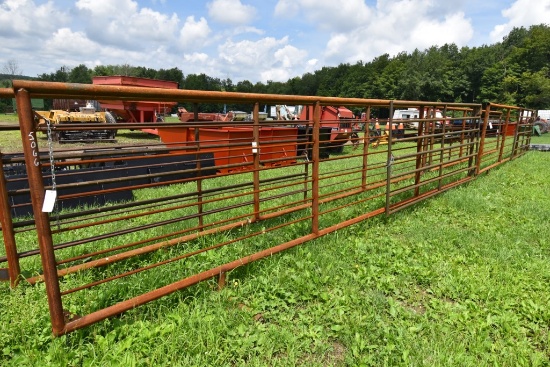 24' x 68" Heavy Duty Corral Panel with Swinging 12' Gate