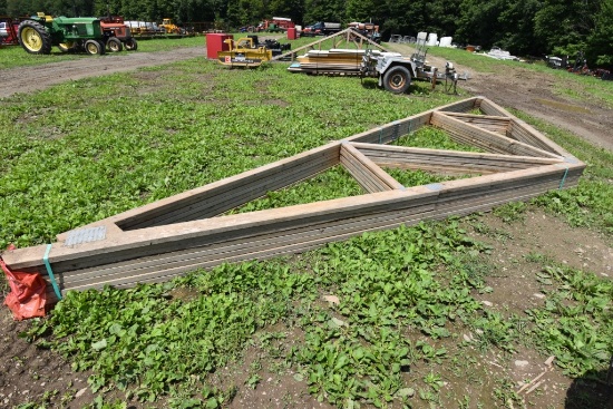 Eight 30' x 8' Wooden Trusses