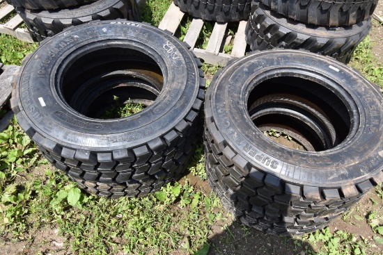 4 Forerunner 10-16.5 NHS Skid Steer Tires