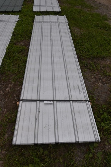 30 Pieces of 12' Sections of Galvanized Corrugated Metal Paneling