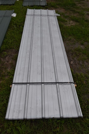 30 Pieces of 12' Sections of Galvanized Corrugated Metal Paneling